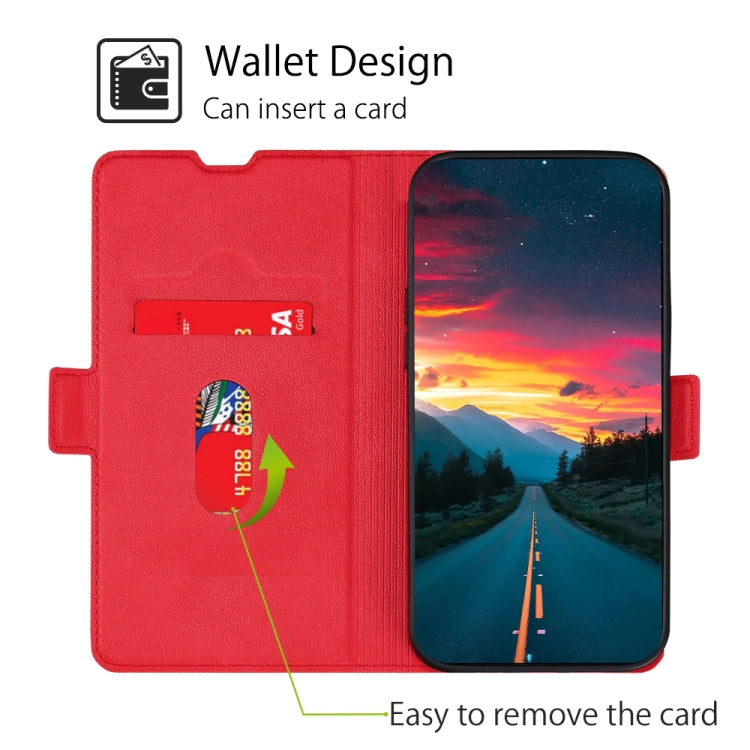 For Blackview A60 Pro Ultra-thin Voltage Side Buckle PU + TPU Leather Phone Case(Red) - More Brand by PMC Jewellery | Online Shopping South Africa | PMC Jewellery | Buy Now Pay Later Mobicred