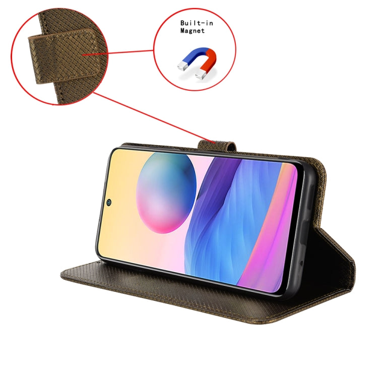For Doogee S59 / S59 Pro Diamond Texture Leather Phone Case(Brown) - Doogee Cases by PMC TechLife | Online Shopping South Africa | PMC TechLife | Buy Now Pay Later Mobicred