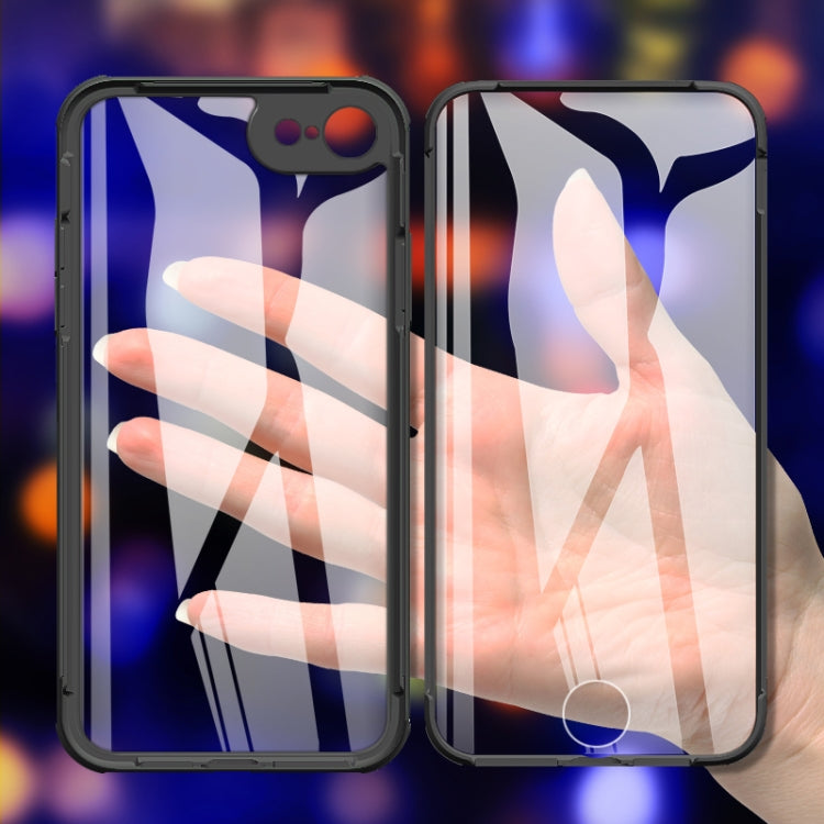 For iPhone SE 2022 / SE 2020 / 8 / 7 Double-sided Glass TPU Phone Case(Purple) - iPhone SE 2022 / 2020 / 8 / 7 Cases by PMC TechLife | Online Shopping South Africa | PMC TechLife | Buy Now Pay Later Mobicred