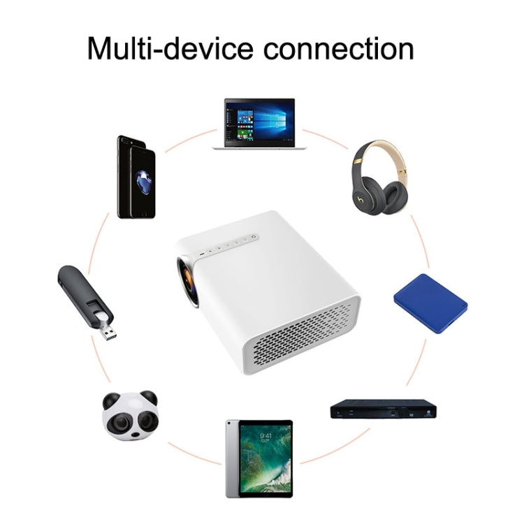 YG530 LED Small 1080P Wireless Screen Mirroring Projector, Power Plug:US Plug(White) - LED Projector by PMC TechLife | Online Shopping South Africa | PMC TechLife | Buy Now Pay Later Mobicred
