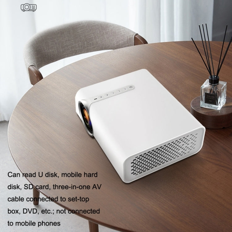 YG530 LED Small 1080P Wireless Screen Mirroring Projector, Power Plug:US Plug(White) - LED Projector by PMC TechLife | Online Shopping South Africa | PMC TechLife | Buy Now Pay Later Mobicred