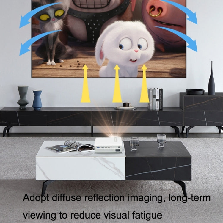 YG530 LED Small 1080P Wireless Screen Mirroring Projector, Power Plug:US Plug(White) - LED Projector by PMC TechLife | Online Shopping South Africa | PMC TechLife | Buy Now Pay Later Mobicred