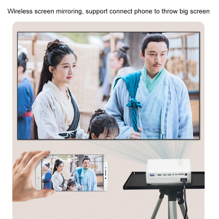 YG530 LED Small 1080P Wireless Screen Mirroring Projector, Power Plug:AU Plug(White) - LED Projector by PMC Jewellery | Online Shopping South Africa | PMC Jewellery | Buy Now Pay Later Mobicred