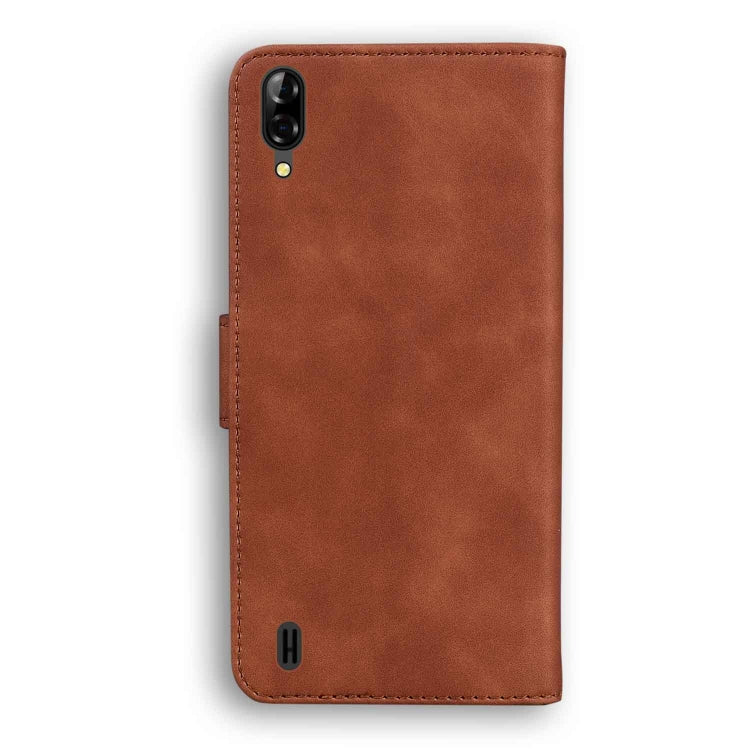 For Blackview A60 Skin Feel Pure Color Flip Leather Phone Case(Brown) - More Brand by PMC Jewellery | Online Shopping South Africa | PMC Jewellery | Buy Now Pay Later Mobicred