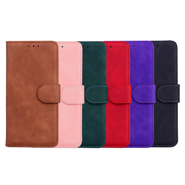 For Blackview A60 Pro Skin Feel Pure Color Flip Leather Phone Case(Black) - More Brand by PMC TechLife | Online Shopping South Africa | PMC TechLife