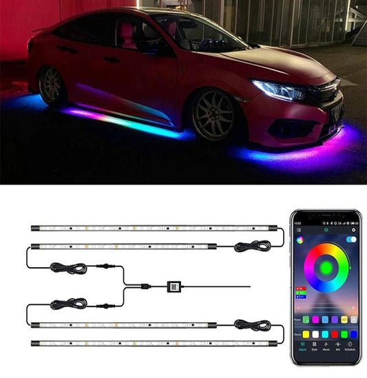 Car Modification Symphony Voice Control LED Chassis Lights, Specification:2 x 60cm + 2 x 180cm - Atmosphere lights by PMC Jewellery | Online Shopping South Africa | PMC Jewellery | Buy Now Pay Later Mobicred