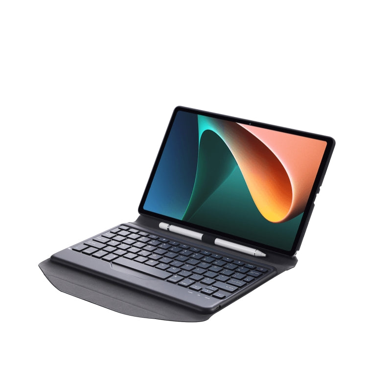 B0N5 Diamond Texture Bluetooth Keyboard Leather Case with Triangle Back Support For Xiaomi Pad 5 / 5 Pro(Black + Black) - Others Keyboard by PMC TechLife | Online Shopping South Africa | PMC TechLife