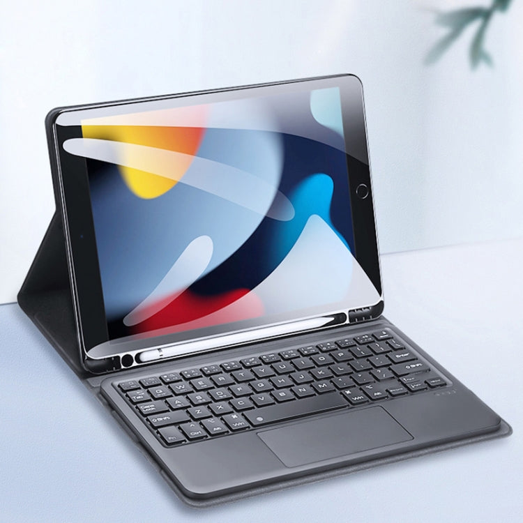 DUX DUCIS Bluetooth Keyboard Leather Case with Touchpad & Smart Sleep Function For iPad 10.2 2021 / 2020 / 2019(Black) - Universal by DUX DUCIS | Online Shopping South Africa | PMC TechLife | Buy Now Pay Later Mobicred