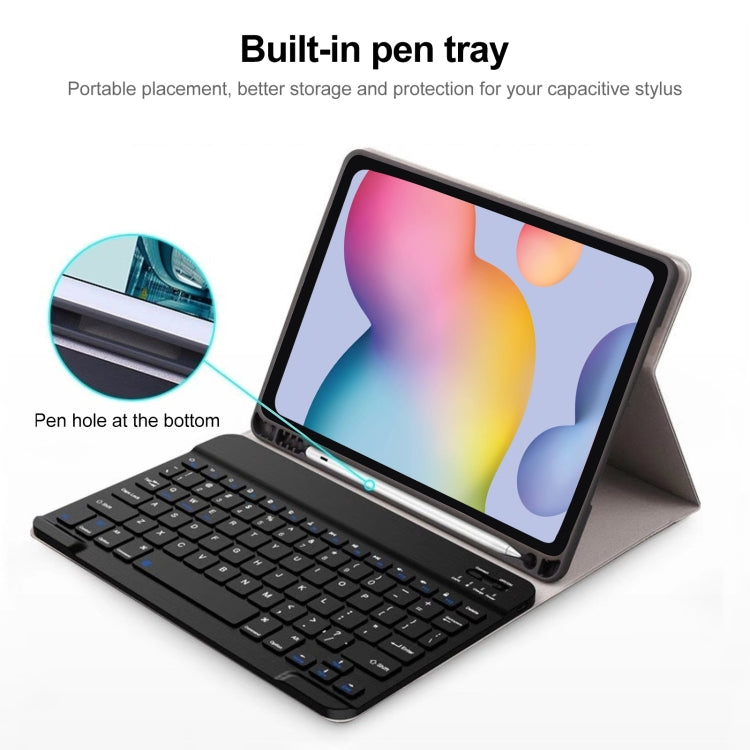 Square Cap Bluetooth Keyboard Leather Case with Pen Slot for Samsung Galaxy Tab S6 Lite(Black) - Samsung Keyboard by PMC TechLife | Online Shopping South Africa | PMC TechLife