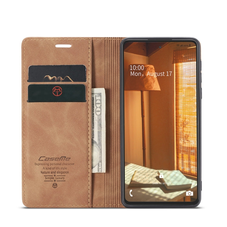 For Samsung Galaxy A73 5G CaseMe 013 Multifunctional Horizontal Flip Leather Phone Case(Brown) - Galaxy Phone Cases by CaseMe | Online Shopping South Africa | PMC Jewellery | Buy Now Pay Later Mobicred