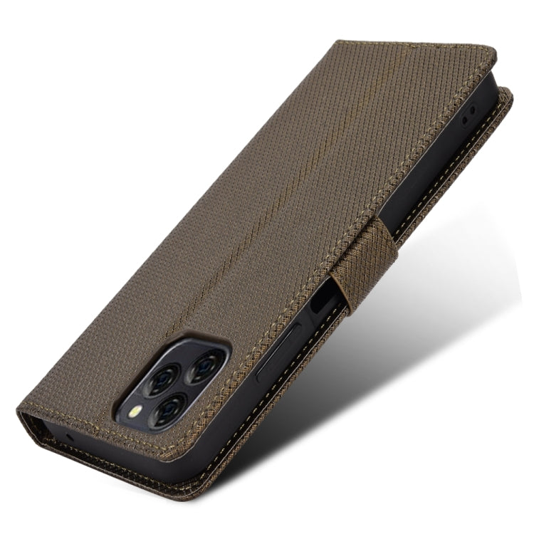 For Blackview A95 Diamond Texture Leather Phone Case(Brown) - More Brand by PMC Jewellery | Online Shopping South Africa | PMC Jewellery | Buy Now Pay Later Mobicred