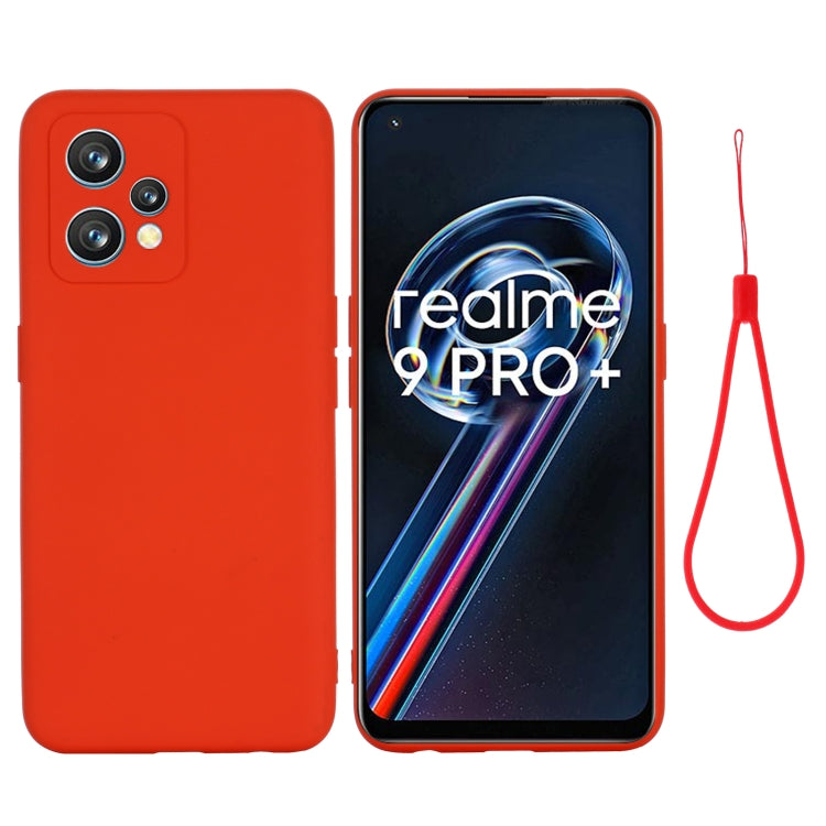 For OPPO Realme 9 Pro+ 5G Global Pure Color Liquid Silicone Shockproof Full Coverage Phone Case(Red) - Realme Cases by PMC Jewellery | Online Shopping South Africa | PMC Jewellery | Buy Now Pay Later Mobicred