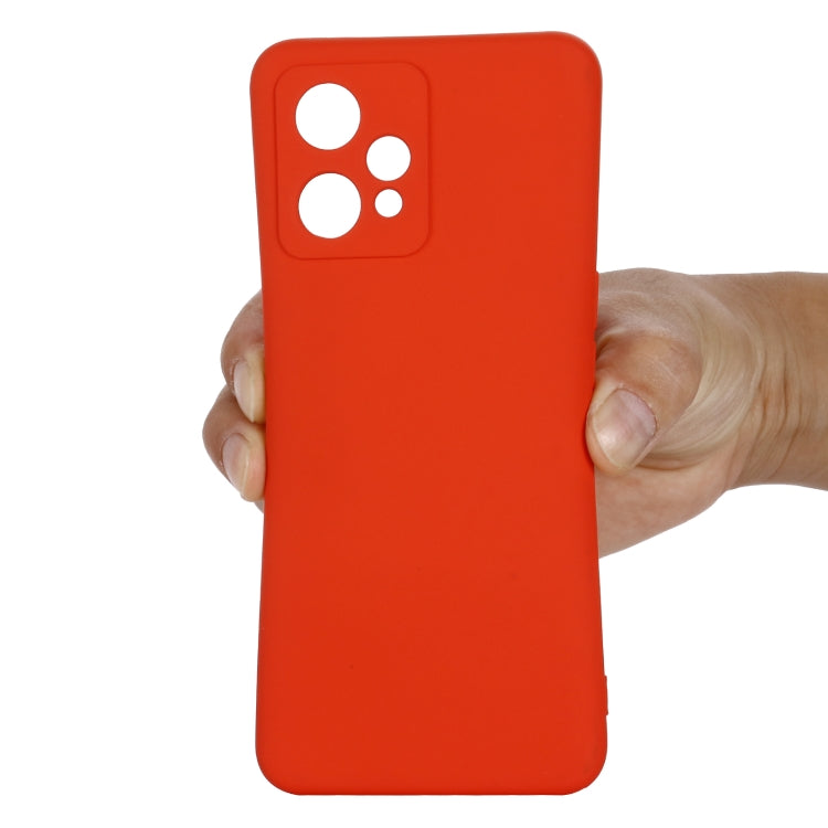 For OPPO Realme 9 Pro+ 5G Global Pure Color Liquid Silicone Shockproof Full Coverage Phone Case(Red) - Realme Cases by PMC Jewellery | Online Shopping South Africa | PMC Jewellery | Buy Now Pay Later Mobicred