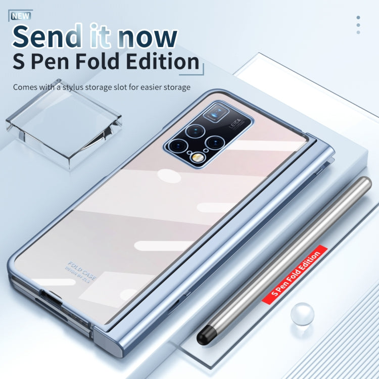 For Huawei Mate X2 Electroplating Hinge Phone Case with Stylus(Blue) - free shipping - PMC TechLife - Order now!