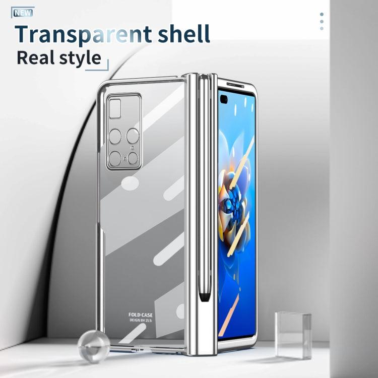 For Huawei Mate X2 Electroplating Hinge Phone Case with Stylus(Silver) - Huawei Cases by PMC TechLife | Online Shopping South Africa | PMC TechLife | Buy Now Pay Later Mobicred