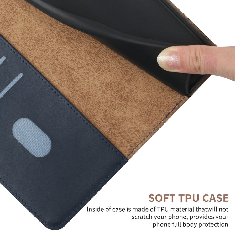For Nokia X100 Genuine Leather Fingerprint-proof Horizontal Flip Phone Case(Blue) - Nokia Cases by PMC TechLife | Online Shopping South Africa | PMC TechLife | Buy Now Pay Later Mobicred