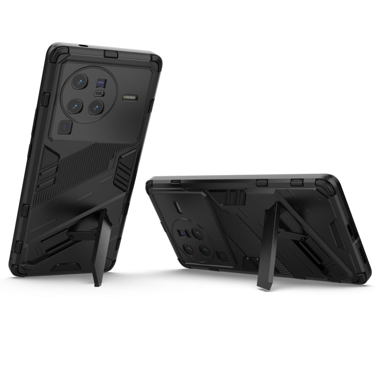 For vivo X80 Pro Punk Armor PC + TPU Phone Case with Holder(Black) - vivo Cases by PMC TechLife | Online Shopping South Africa | PMC TechLife