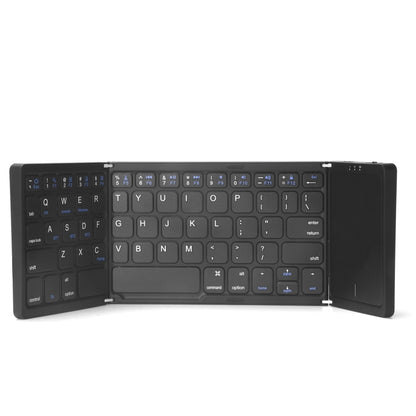 B089T Foldable Bluetooth Keyboard Rechargeable with Touchpad(Black) - Wireless Keyboard by PMC Jewellery | Online Shopping South Africa | PMC Jewellery | Buy Now Pay Later Mobicred