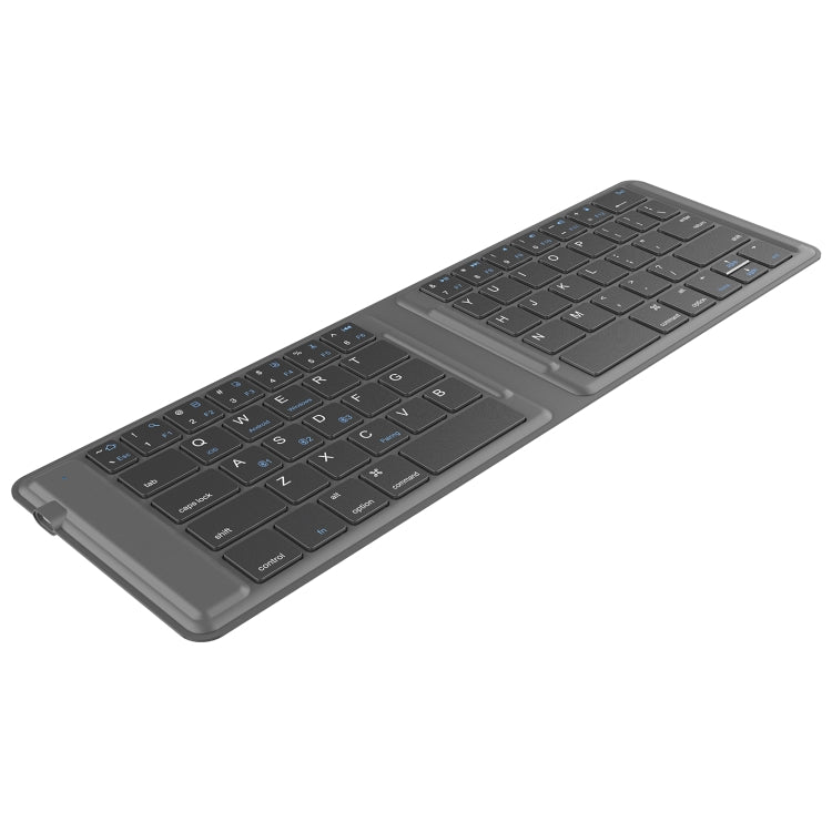 G2104 Leather Foldable Bluetooth Keyboard(Grey) - Wireless Keyboard by PMC Jewellery | Online Shopping South Africa | PMC Jewellery | Buy Now Pay Later Mobicred