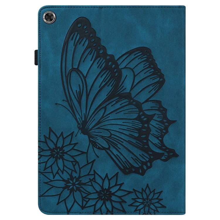 For Lenovo Tab M10 Plus 10.6 3rd Gen 2022 Big Butterfly Embossed Leather Tablet Case(Blue) - free shipping - PMC TechLife - Order now!