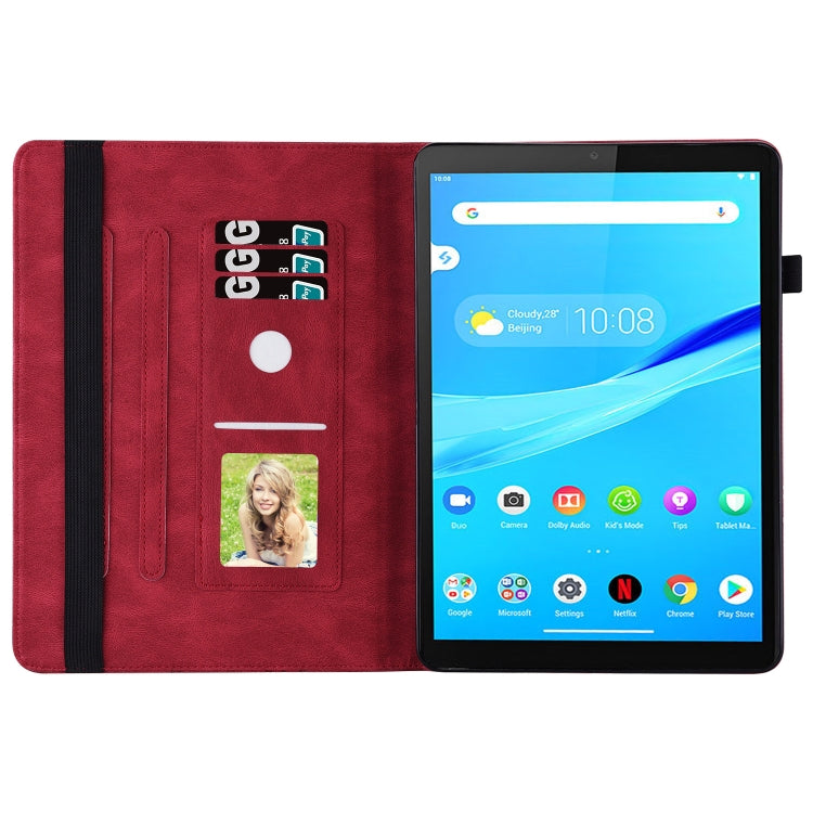 For Lenovo Tab M10 HD 2nd Gen Big Butterfly Embossed Leather Tablet Case(Red) - Lenovo by PMC TechLife | Online Shopping South Africa | PMC TechLife | Buy Now Pay Later Mobicred