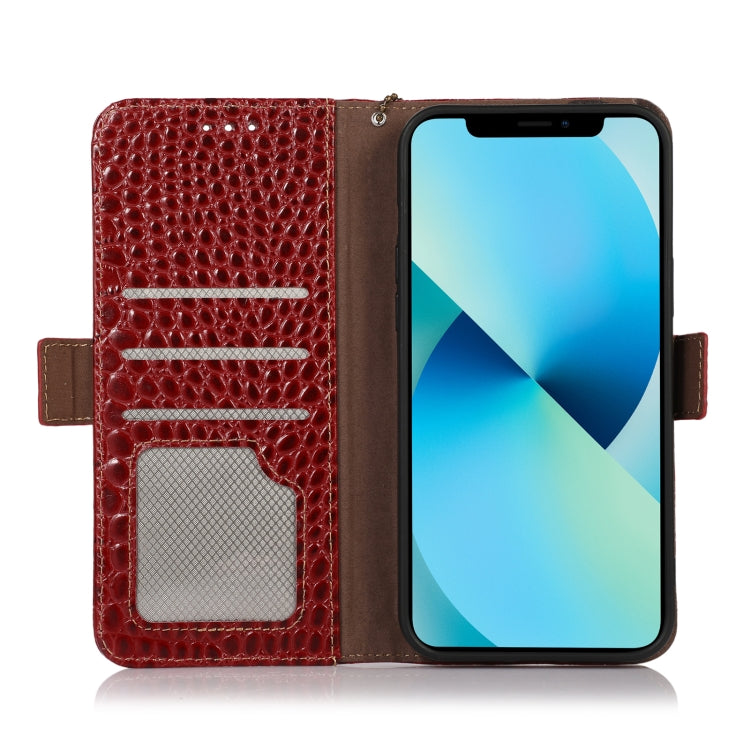 For Nokia C21 Crocodile Top Layer Cowhide Leather Phone Case(Red) - Nokia Cases by PMC TechLife | Online Shopping South Africa | PMC TechLife | Buy Now Pay Later Mobicred