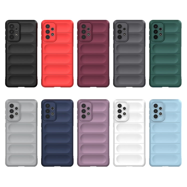 For Samsung Galaxy A73 Magic Shield TPU + Flannel Phone Case(Grey) - Galaxy Phone Cases by PMC TechLife | Online Shopping South Africa | PMC TechLife | Buy Now Pay Later Mobicred