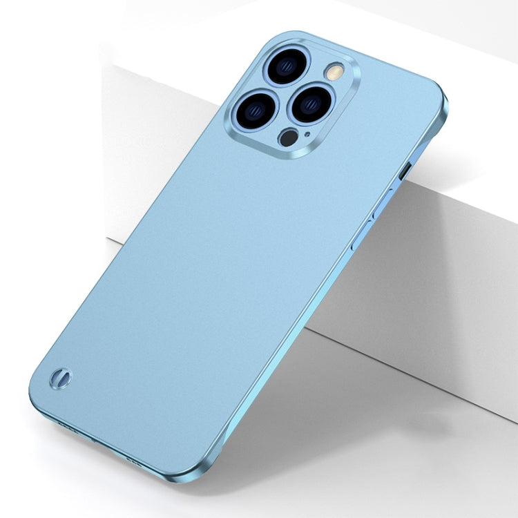 For iPhone 12 Pro Max Electroplating Frosted Frameless Phone Case(Light Blue) - iPhone 12 Pro Max Cases by PMC Jewellery | Online Shopping South Africa | PMC Jewellery | Buy Now Pay Later Mobicred