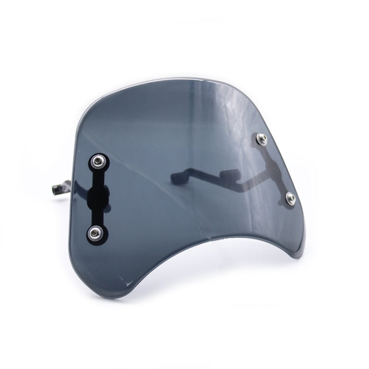 DF016-C Motorcycle Front Windshield for Benelli Leoncino Trail 500(Smoked) - Others by PMC Jewellery | Online Shopping South Africa | PMC Jewellery | Buy Now Pay Later Mobicred