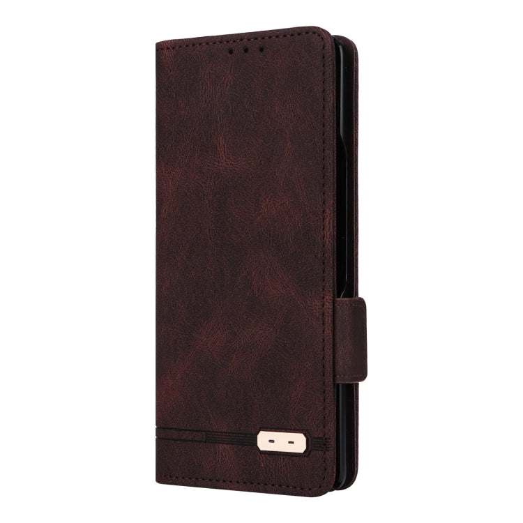 For Samsung Galaxy Z Fold2 5G Magnetic Clasp Flip Leather Phone Case(Brown) - free shipping - PMC TechLife - Order now!