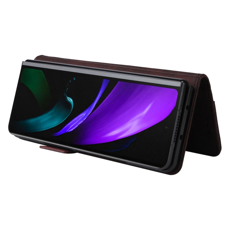 For Samsung Galaxy Z Fold2 5G Magnetic Clasp Flip Leather Phone Case(Brown) - free shipping - PMC TechLife - Order now!