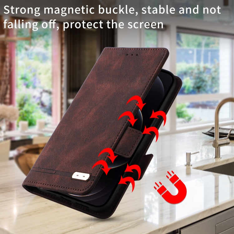 For Samsung Galaxy Z Fold2 5G Magnetic Clasp Flip Leather Phone Case(Brown) - free shipping - PMC TechLife - Order now!