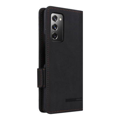 For Samsung Galaxy Z Fold2 5G Magnetic Clasp Flip Leather Phone Case(Black) - Galaxy Phone Cases by PMC Jewellery | Online Shopping South Africa | PMC Jewellery