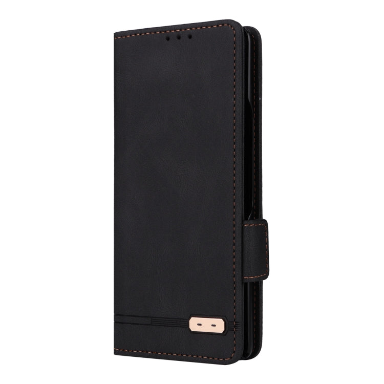 For Samsung Galaxy Z Fold2 5G Magnetic Clasp Flip Leather Phone Case(Black) - Galaxy Phone Cases by PMC TechLife | Online Shopping South Africa | PMC TechLife