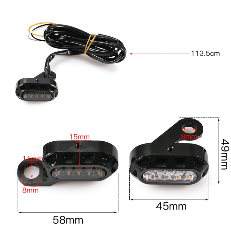 HP-Z058 Motorcycle Modified Rearview Mirror LED Turn Signal Light for Harley Sportsters XL 883 / 1200(Black White) - Turn Signal by PMC Jewellery | Online Shopping South Africa | PMC Jewellery | Buy Now Pay Later Mobicred