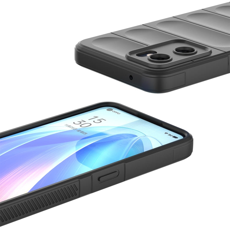 For OPPO Reno7 5G Global / Find X5 Lite Magic Shield TPU + Flannel Phone Case(Dark Blue) - OPPO Cases by PMC TechLife | Online Shopping South Africa | PMC TechLife | Buy Now Pay Later Mobicred