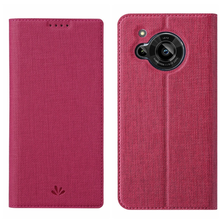 For Sharp Aquos R7 ViLi DMX Series Shockproof TPU + PU Leather Magnetic Attraction Horizontal Flip Case(Rose Red) - More Brand by ViLi | Online Shopping South Africa | PMC Jewellery | Buy Now Pay Later Mobicred