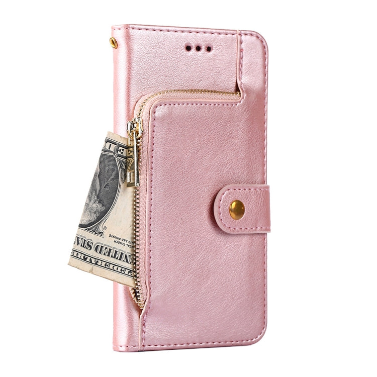 For Blackview A55 Pro Zipper Bag Leather Phone Case(Rose Gold) - More Brand by PMC Jewellery | Online Shopping South Africa | PMC Jewellery | Buy Now Pay Later Mobicred