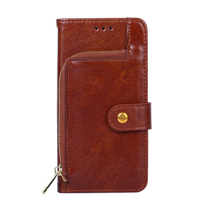 For Blackview A95 Zipper Bag Leather Phone Case(Brown) - More Brand by PMC Jewellery | Online Shopping South Africa | PMC Jewellery | Buy Now Pay Later Mobicred