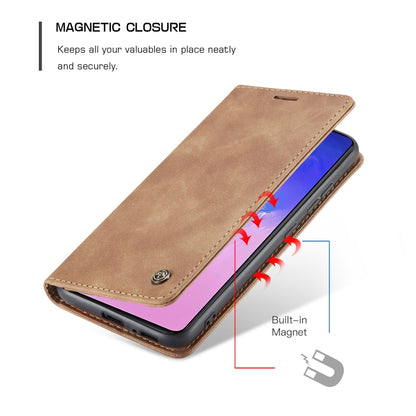 For Galaxy A91 / S10 Lite CaseMe Multifunctional Horizontal Flip Leather Case, with Card Slot & Holder & Wallet(Brown) - Galaxy Phone Cases by CaseMe | Online Shopping South Africa | PMC Jewellery | Buy Now Pay Later Mobicred