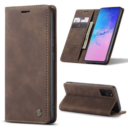 For Galaxy A91 / S10 Lite CaseMe Multifunctional Horizontal Flip Leather Case, with Card Slot & Holder & Wallet(Coffee) - Galaxy Phone Cases by CaseMe | Online Shopping South Africa | PMC Jewellery | Buy Now Pay Later Mobicred