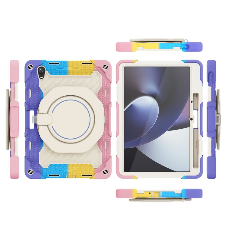 For OPPO Pad Armor Contrast Color Silicone + PC Tablet Case(Colorful Pink) - OPPO by PMC TechLife | Online Shopping South Africa | PMC TechLife | Buy Now Pay Later Mobicred