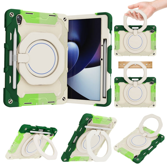 For OPPO Pad Armor Contrast Color Silicone + PC Tablet Case(Colorful Green) - OPPO by PMC Jewellery | Online Shopping South Africa | PMC Jewellery | Buy Now Pay Later Mobicred