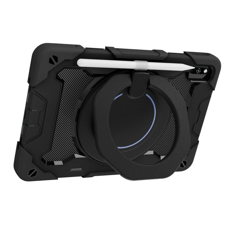 For Huawei MatePad 10.4 Armor Contrast Color Silicone + PC Tablet Case(Black) - Huawei by PMC TechLife | Online Shopping South Africa | PMC TechLife | Buy Now Pay Later Mobicred