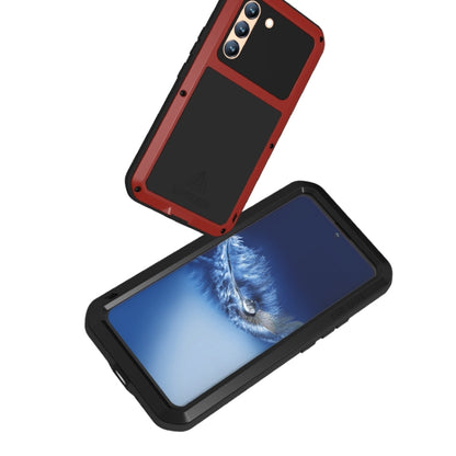 For Samsung Galaxy S22+ LOVE MEI Metal Shockproof Waterproof Dustproof Protective Phone Case with Glass(Red) - Galaxy S22+ 5G Cases by LOVE MEI | Online Shopping South Africa | PMC Jewellery