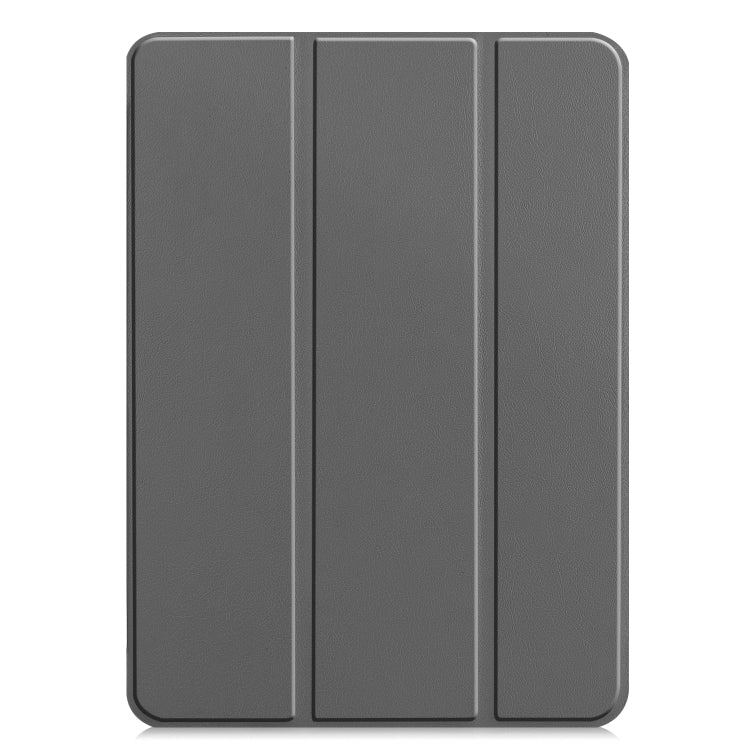 For iPad Air 13 2024 / Pro 12.9 2022 Custer Texture 3-Fold Smart Leather Tablet Case(Gray) - iPad Pro 12.9 (2020) Cases by PMC Jewellery | Online Shopping South Africa | PMC Jewellery | Buy Now Pay Later Mobicred