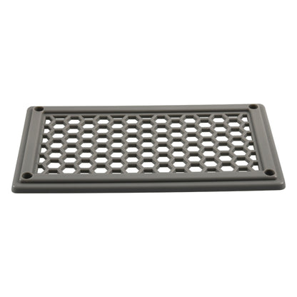 A6790 198x114mm Grey Rectangle Louvered Ventilation Plastic Venting Panel Cover - Air Conditioning System by PMC Jewellery | Online Shopping South Africa | PMC Jewellery