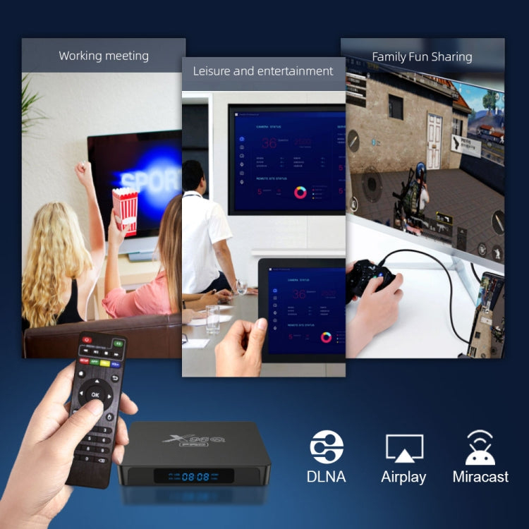 X96Q PRO 4K Smart TV BOX Android 10.0 Media Player, Allwinner H313 Quad Core ARM Cortex A53, RAM: 1GB, ROM: 8GB, Plug Type:EU Plug - Others by PMC Jewellery | Online Shopping South Africa | PMC Jewellery | Buy Now Pay Later Mobicred