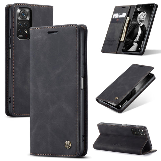 For Xiaomi Redmi Note 11 4G/Note 11S Global CaseMe 013 Multifunctional Horizontal Flip Leather Phone Case(Black) - Xiaomi Cases by CaseMe | Online Shopping South Africa | PMC Jewellery | Buy Now Pay Later Mobicred