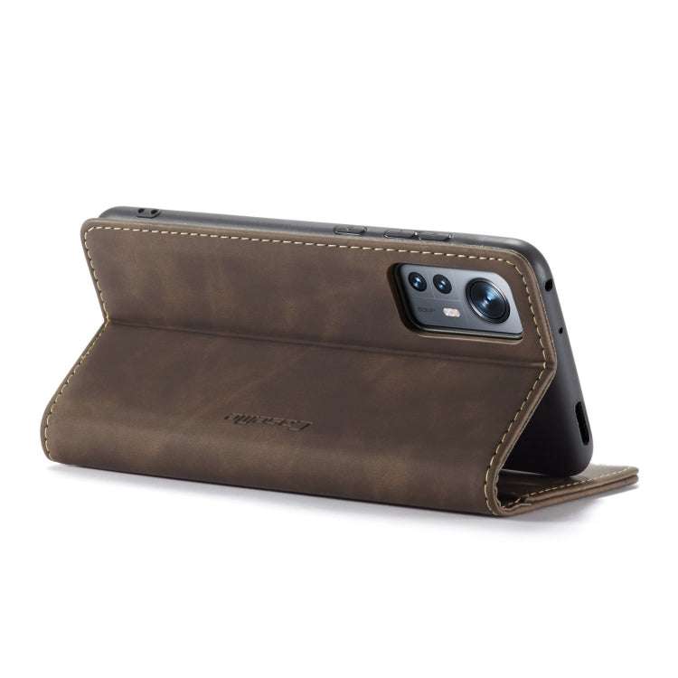 For Xiaomi 12/12X CaseMe 013 Multifunctional Horizontal Flip Leather Phone Case(Coffee) - Xiaomi Cases by CaseMe | Online Shopping South Africa | PMC Jewellery | Buy Now Pay Later Mobicred